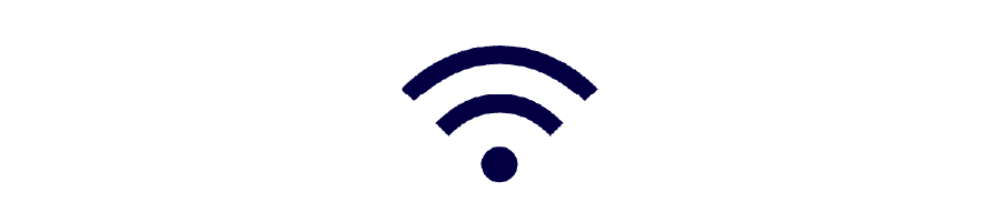 Icon of a Wi-Fi signal.